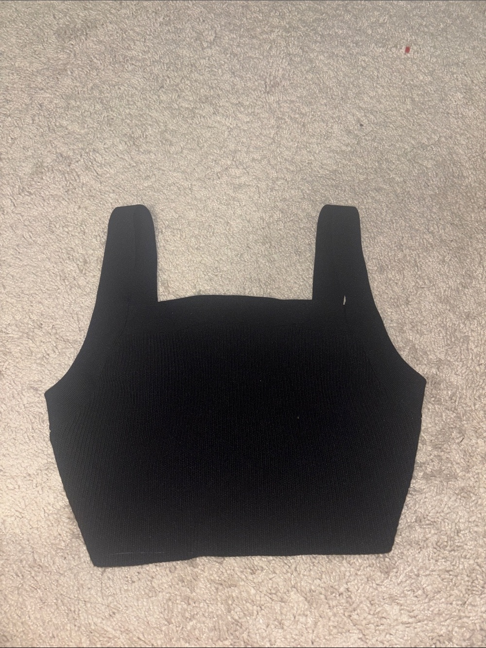 Babaton black square neck top
